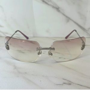 Chanel vtg rectangle flower y2k sunglasses